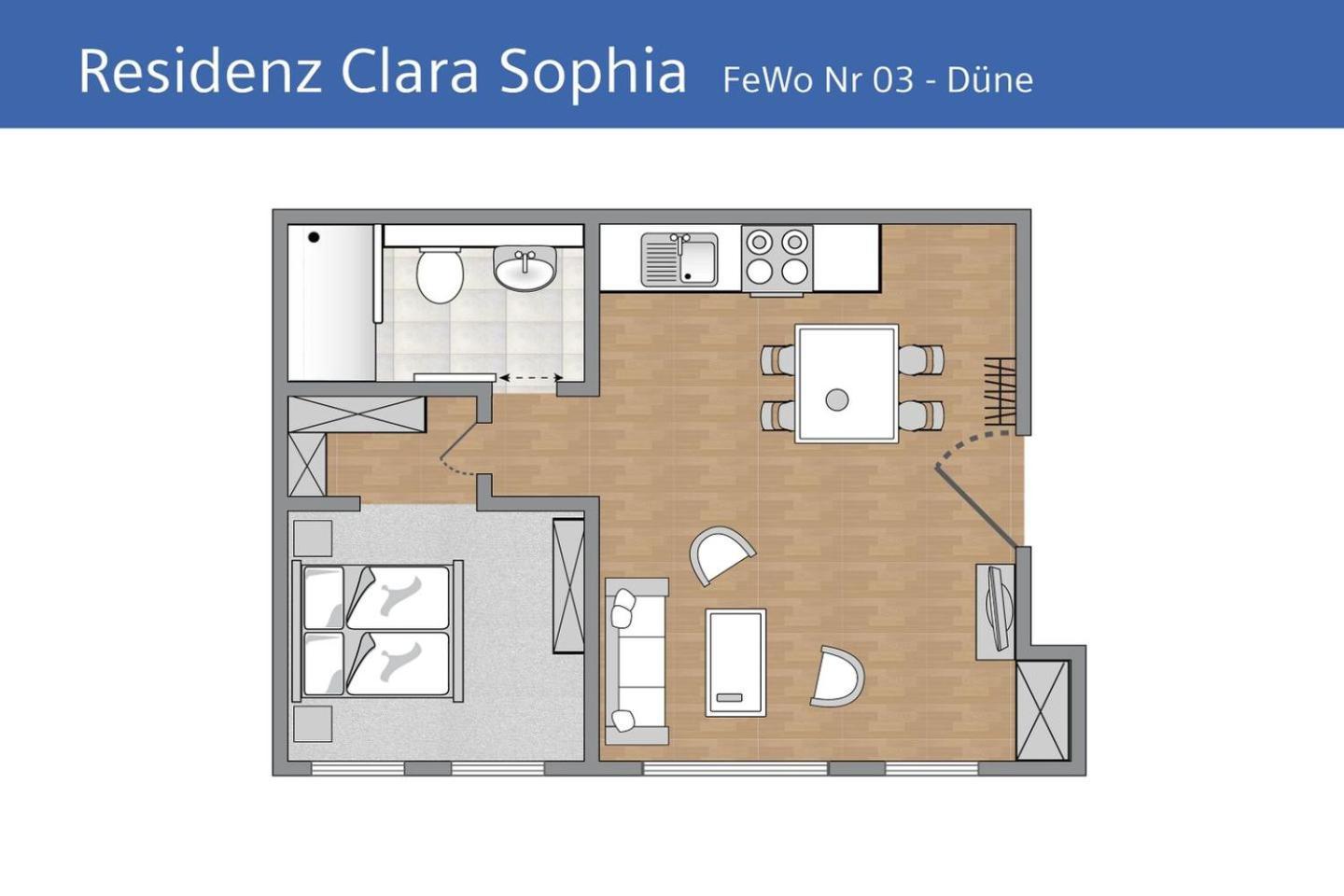 Ferienwohnung Duene In Der Residenz Clara Sophia 宾茨 外观 照片